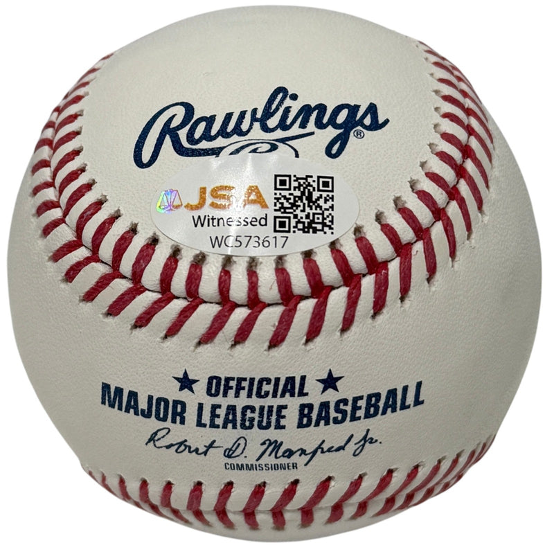 Cecil Cooper Signed Autographed ROMLB Baseball w/ 3x Stat Insc JSA Wit COA