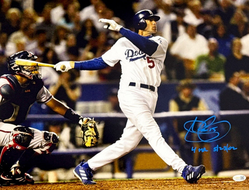Shawn Green Signed Los Angeles Dodgers 16x20 Photo w/ 4 HR 5/23/02 JSA Wit COA