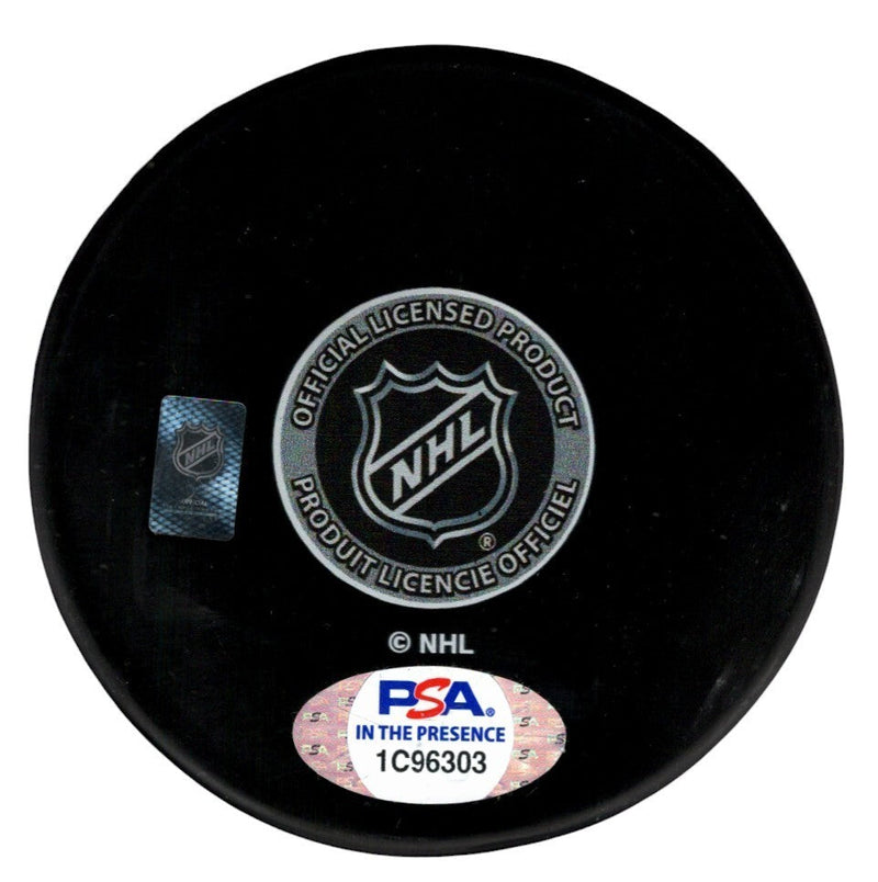 Martin St. Louis Signed Montreal Canadiens Logo Puck w/ Ole Ole Ole! PSA COA
