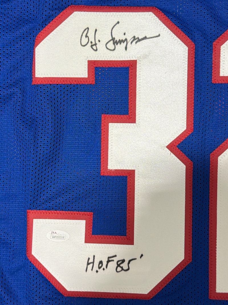 OJ Simpson Signed Autographed Buffalo Bills Custom Jersey w/ HOF 85 JSA COA