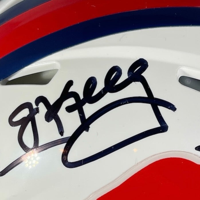 Kelly Reed Thomas Triple Signed Bills TB Mini Helmet Beckett Witness BAS COA