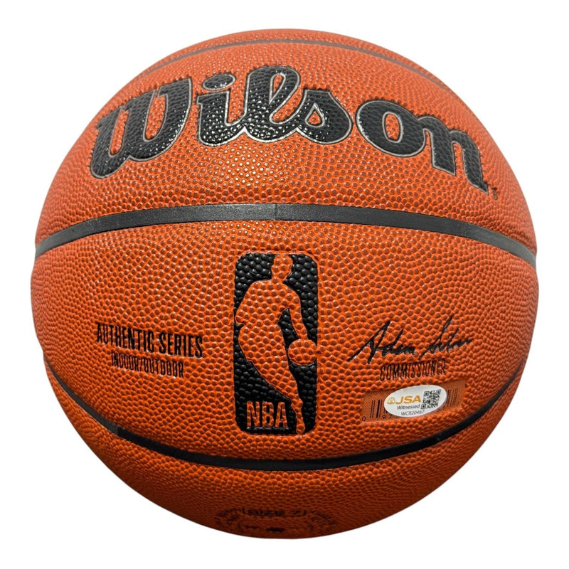 Charles Oakley Signed Autographed Wilson NBA Basketball JSA Witness COA