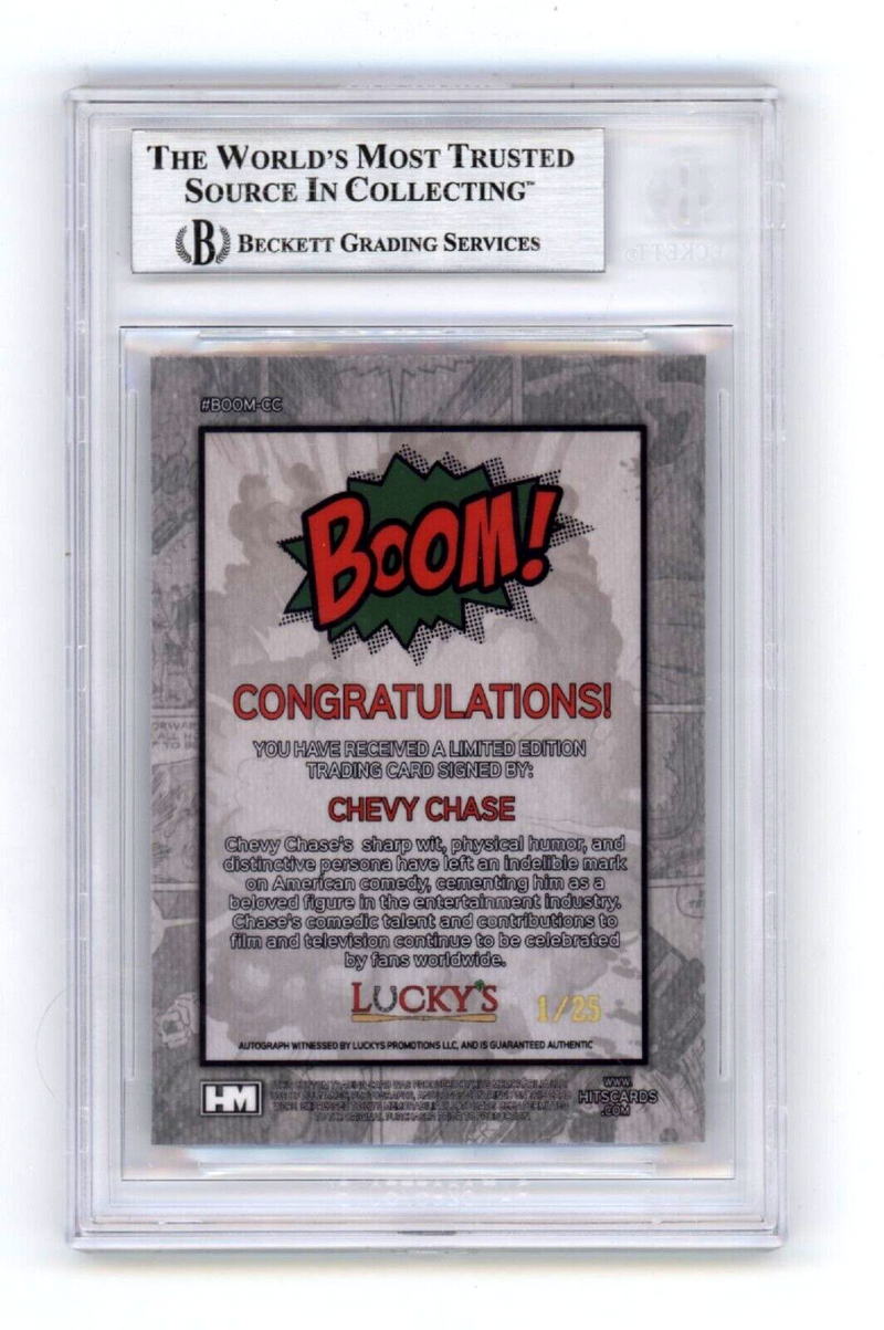 Chevy Chase 2024 Hits Memorabilia BOOM Silver #/25 Signed BGS BAS Auto X-Mas