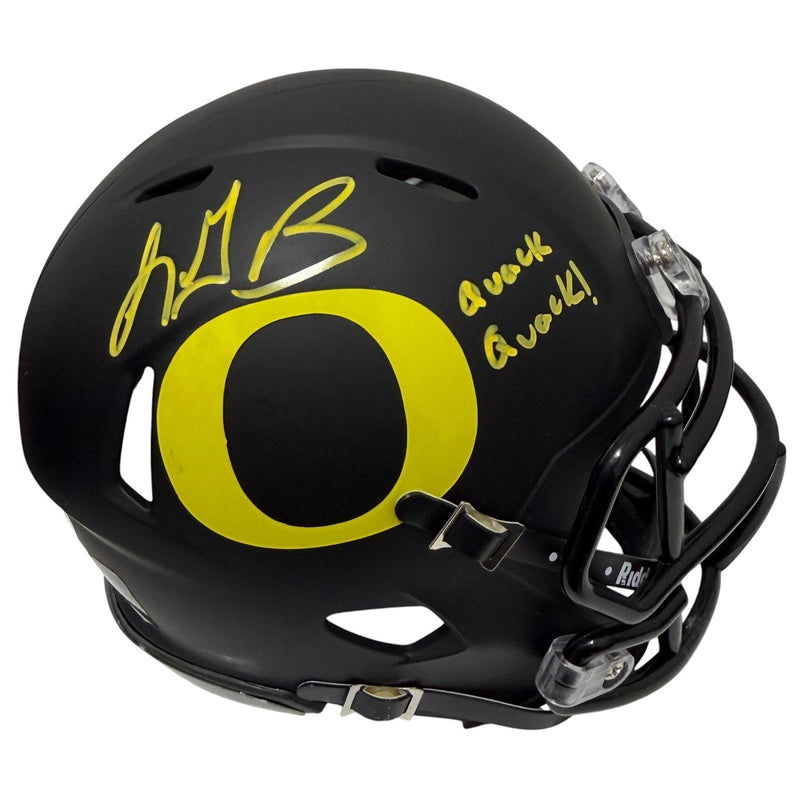 LeGarrette Blount Signed Oregon Ducks Mini Helmet w/ Quack Quack! JSA Wit COA