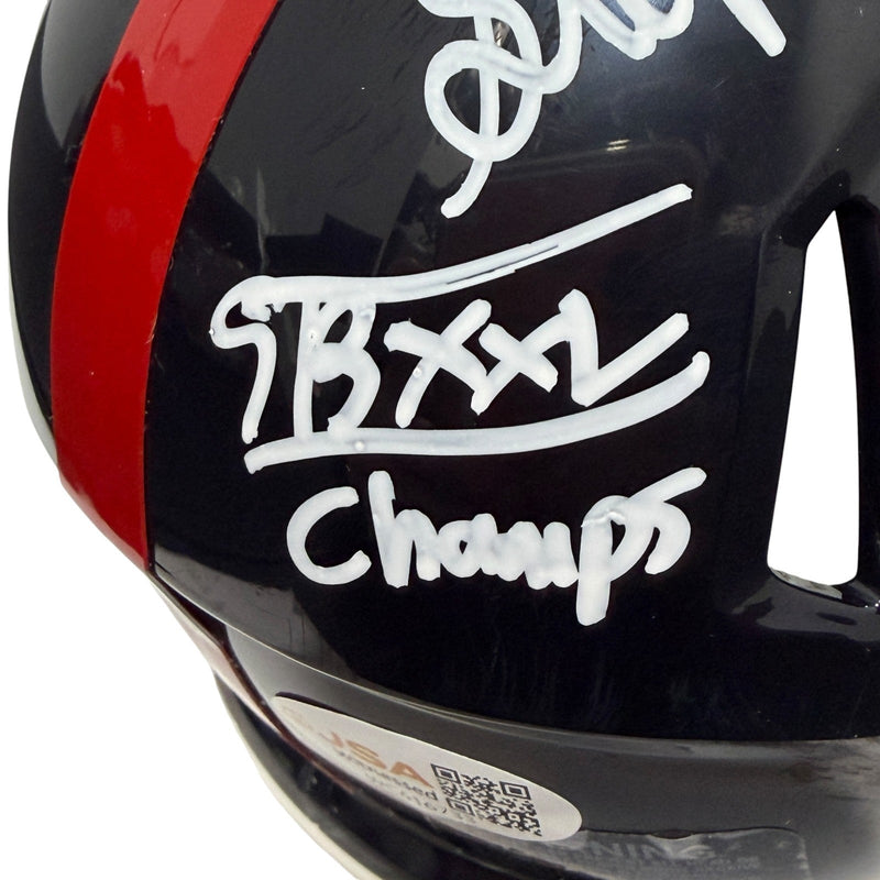 Stephen Baker Signed Giants TB Mini Helmet w/ SB Champs + TD Maker JSA Wit COA