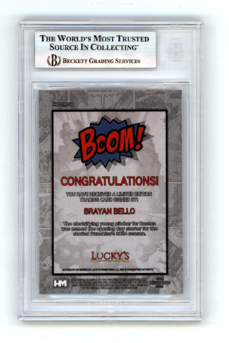 Brayan Bello 2024 Hits Memorabilia BOOM Silver Signed BGS BAS Auto Red Sox