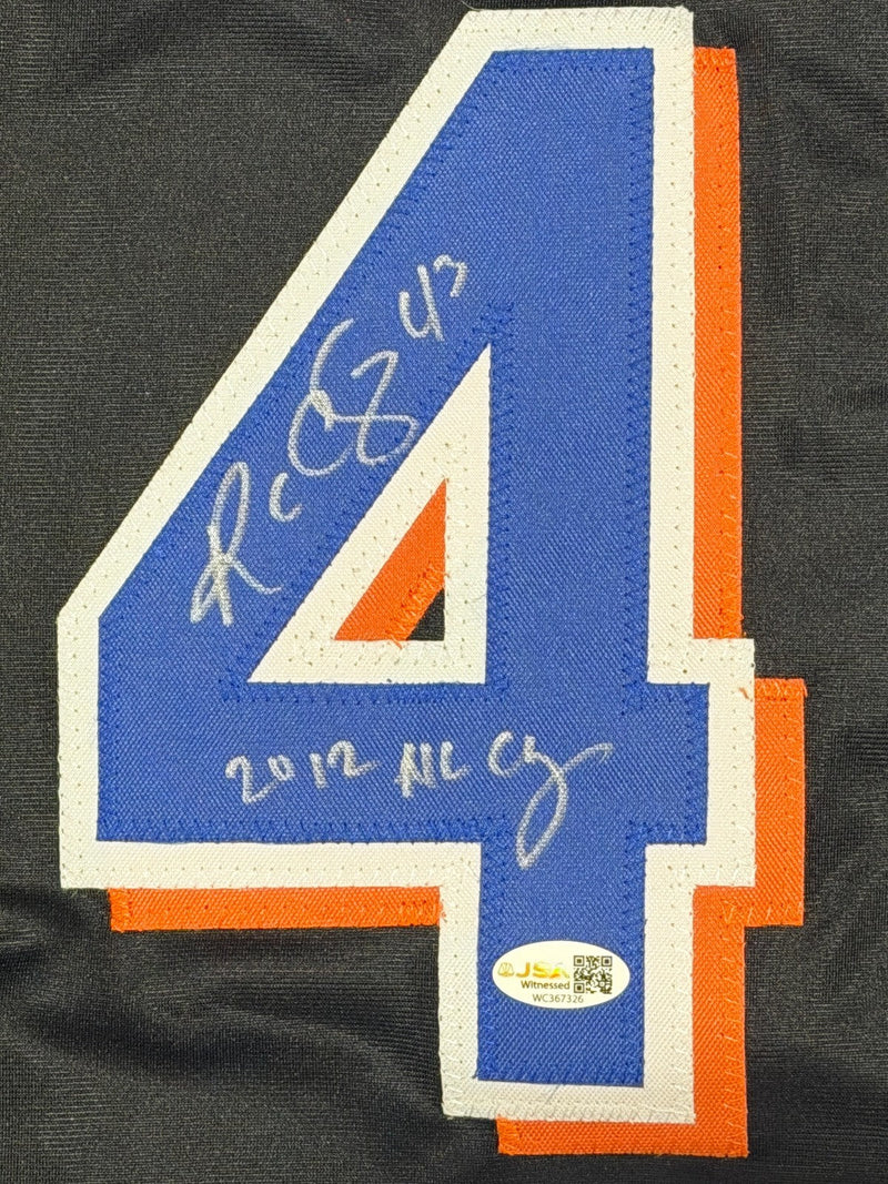 R.A. Dickey Signed New York Mets Custom Jersey w/ 2012 NL CY JSA Witness COA