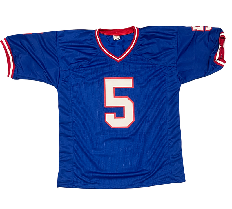 Sean Landeta Signed NY Giants Custom Jersey w/ 3 Ins Beckett Witness BAS COA