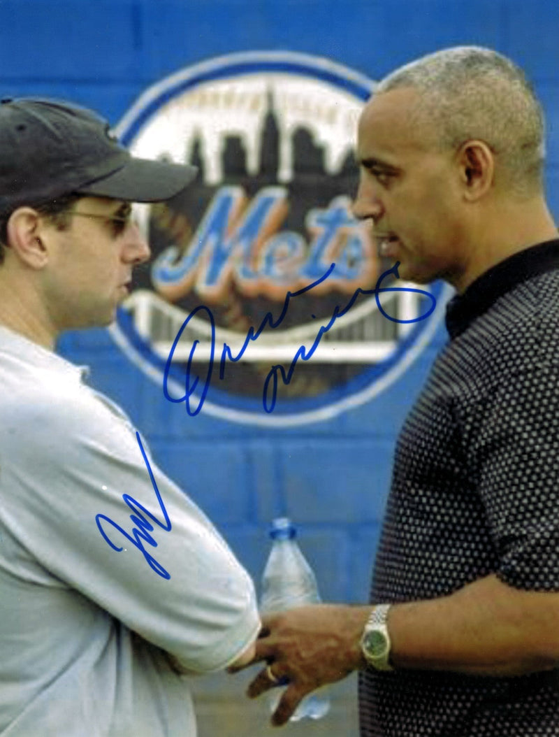 Jeff Wilpon & Omar Minaya Dual Signed New York Mets 8x10 Photo LSCM COA