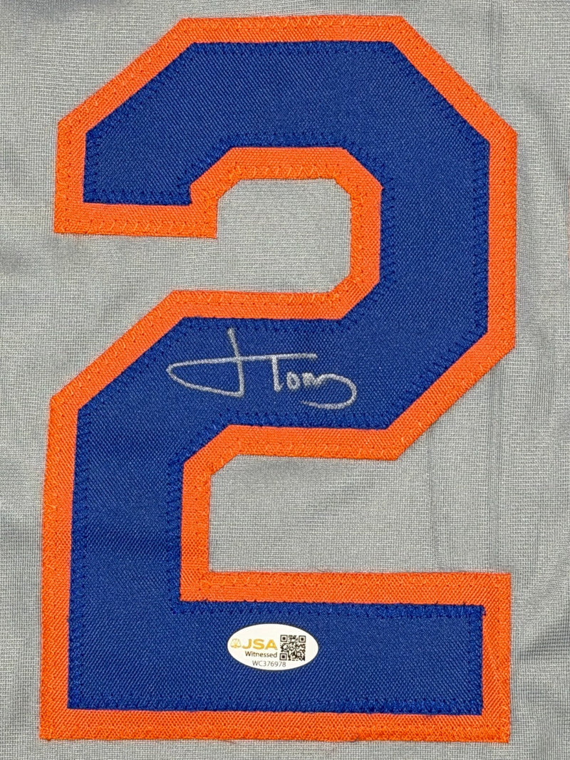 Jonah Tong Signed Autographed New York Mets Custom Jersey JSA Witness COA
