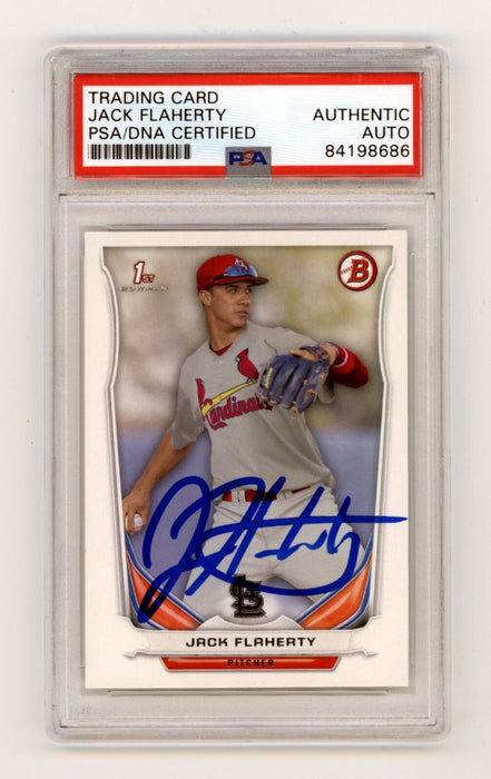 Jack Flaherty 2014 Bowman Draft DP30 1st Rookie RC Signed PSA Authentic Auto