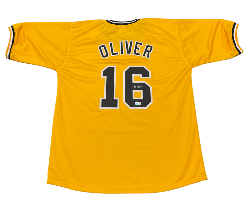 Al Oliver Signed Pittsburgh Pirates Custom Jersey Beckett Witness BAS COA