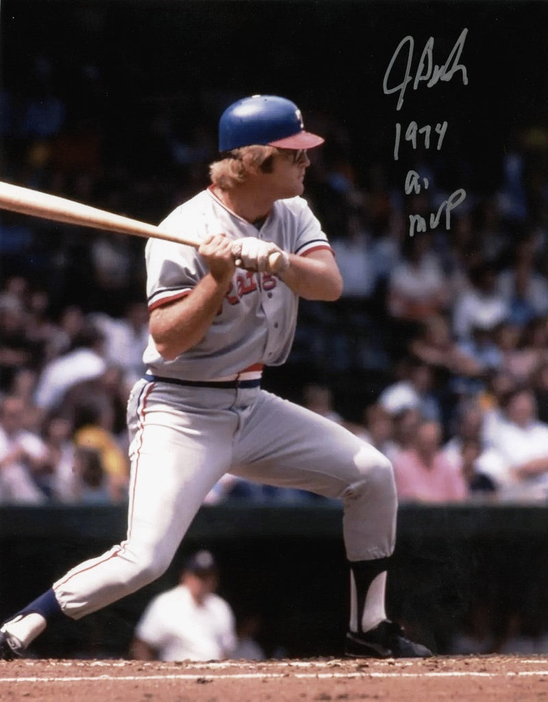Jeff Burroughs Signed Texas Rangers 8x10 Photo w/ 1974 AL MVP LSCM COA