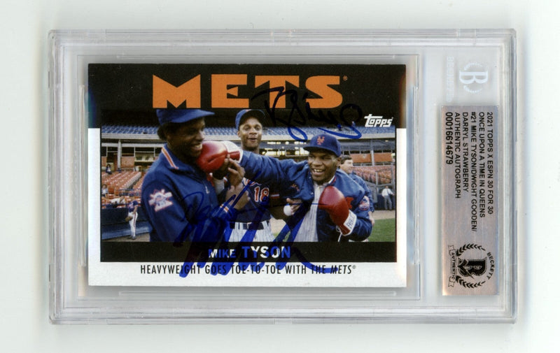 Gooden Strawberry Tyson 2021 Topps Once Upon a Time in Queens Color BAS BGS Auto