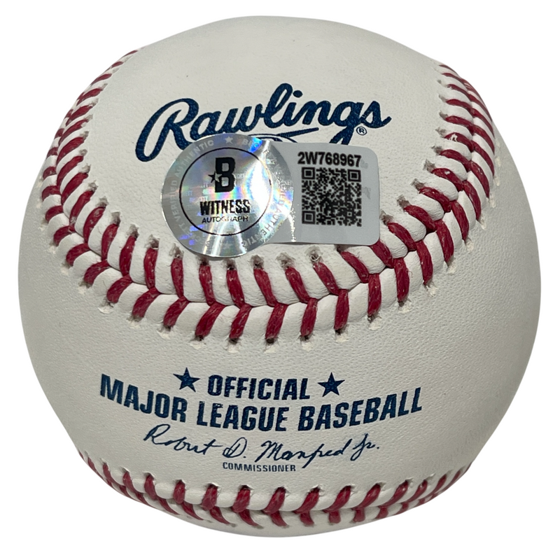 Jeff Burroughs Signed ROMLB Baseball w/ 74 AL MVP Beckett Witness BAS COA