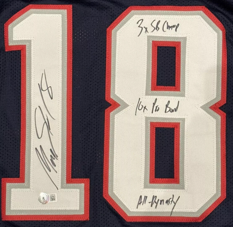 Matthew Slater Signed Patriots Custom Jersey w/ 3x Ins Beckett Witness BAS COA