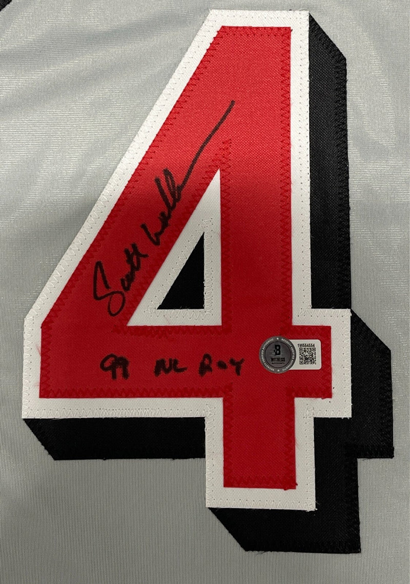 Scott Williamson Signed Reds Custom Jersey w/ 1999 NL ROY Beckett BAS COA