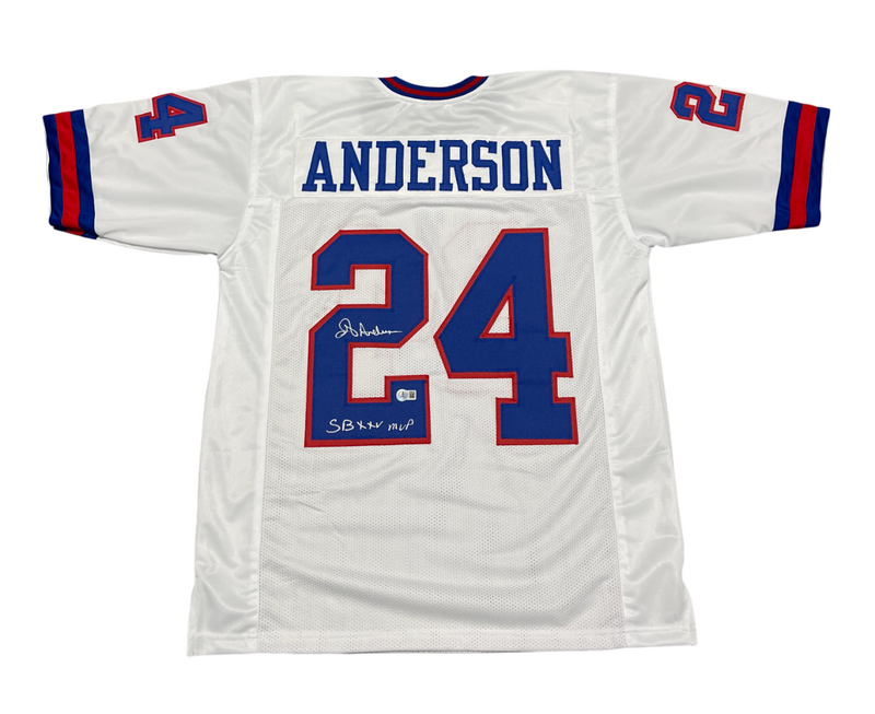 Ottis Anderson Signed Auto Giants Custom Jersey w/ SB XXV MVP Beckett BAS COA
