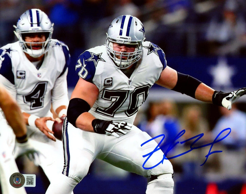 Zack Martin Signed Dallas Cowboys 8x10 Photo Beckett Witness BAS COA #2