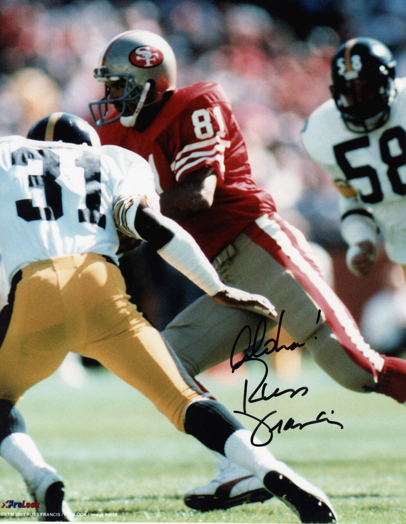 Russ Francis Signed San Francisco 49ers 8x10 Photo w/ Aloha LSCM COA #2