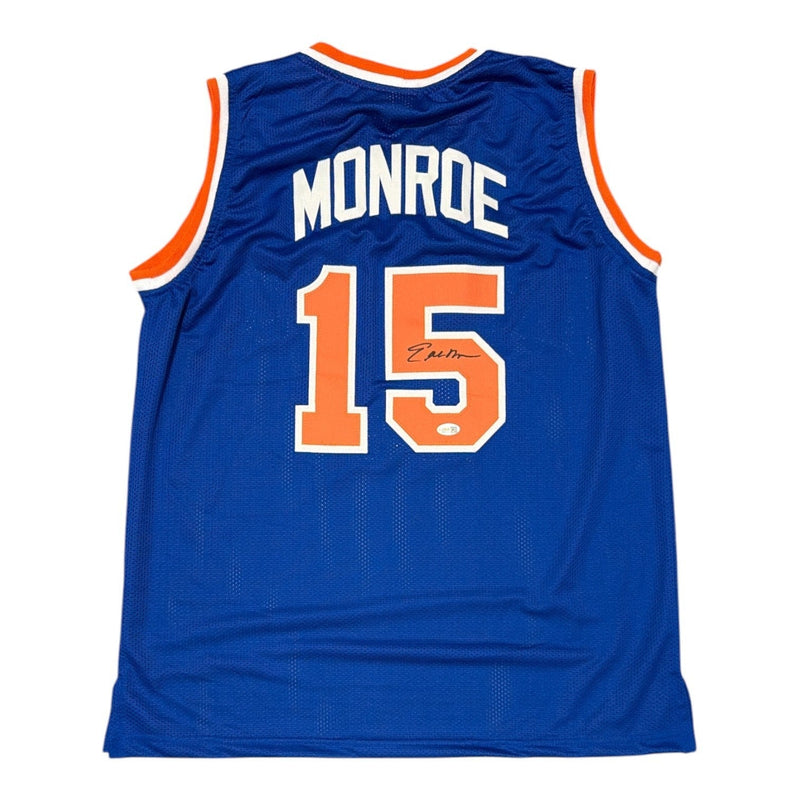 Earl Monroe Signed Autographed New York Knicks Custom Jersey JSA Witness COA