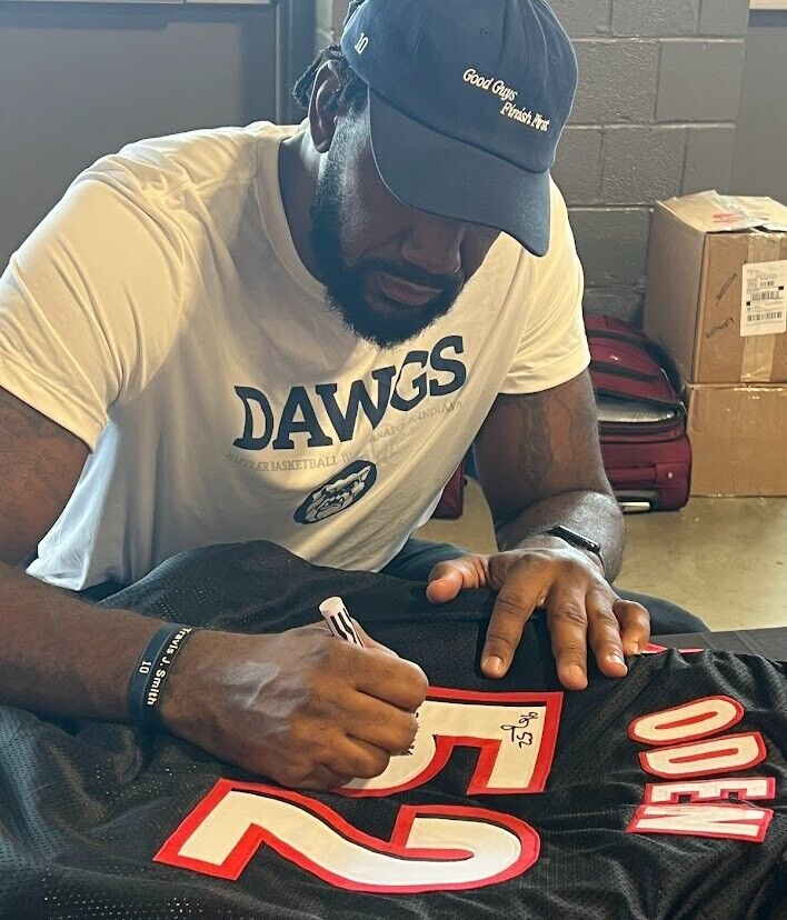 Greg Oden Signed Portland Custom Jersey w/ #1 Pick Beckett Witness BAS COA
