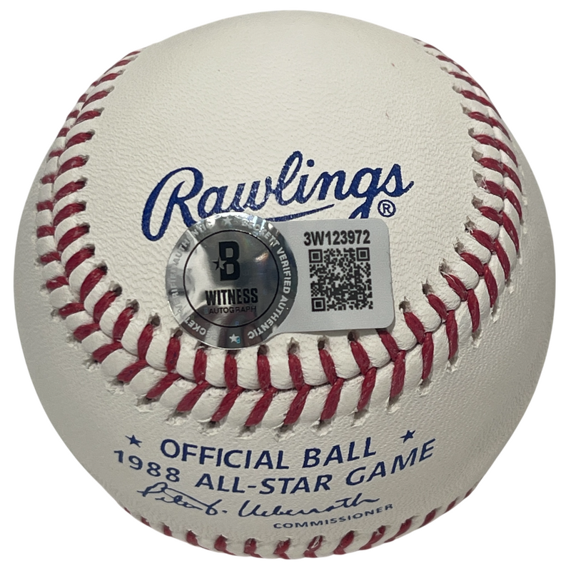Terry Steinbach Signed 1988 All Star Game Baseball w/ 88 ASG MVP Beckett BAS COA