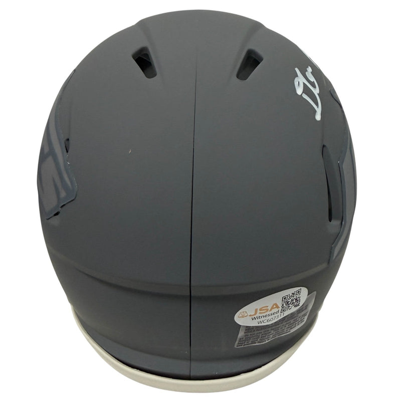 D'Angelo Ponds Signed New York Jets Slate Mini Helmet JSA Witness COA
