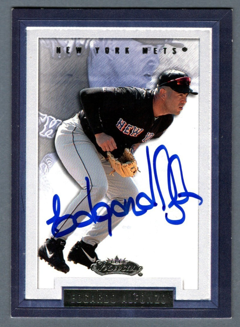 Edgardo Alfonzo Signed Autographed 2002 Fleer Showcase #122 LSCM COA NY Mets
