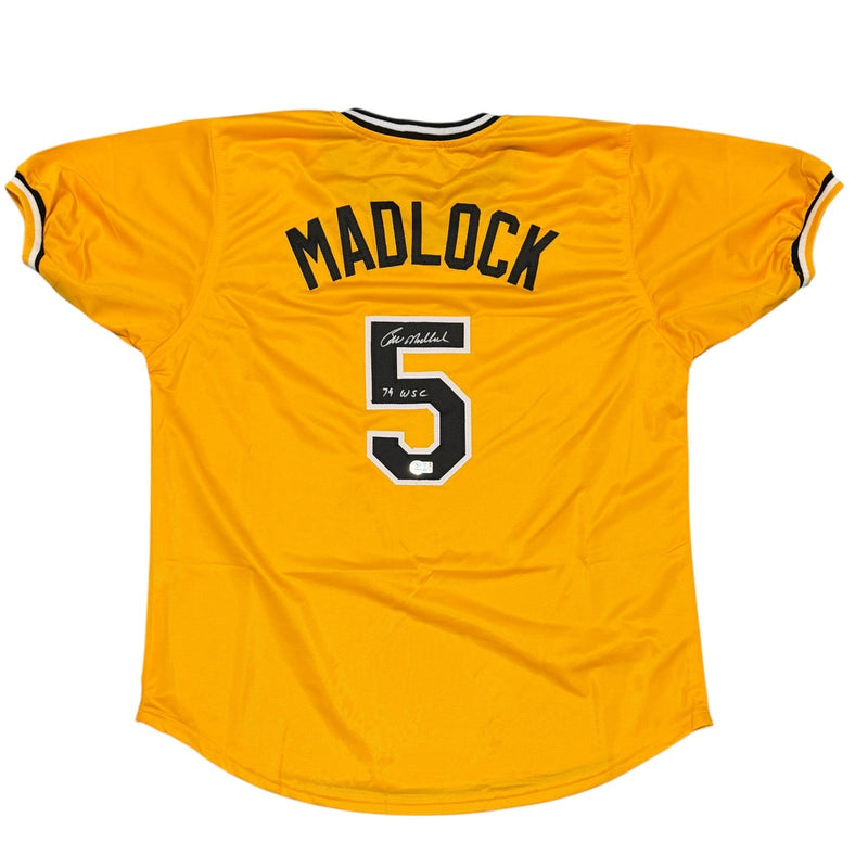Bill Madlock Signed Pittsburgh Custom Jersey w/ 79 WSC Beckett Witness BAS COA B