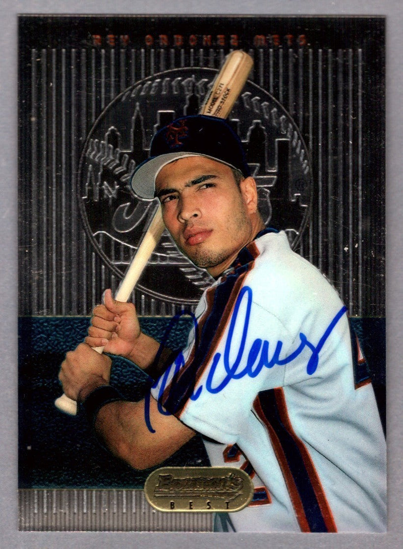 Rey Ordonez Signed Autographed 1995 Bowman's Best #33 Rookie RC LSCM COA NY Mets