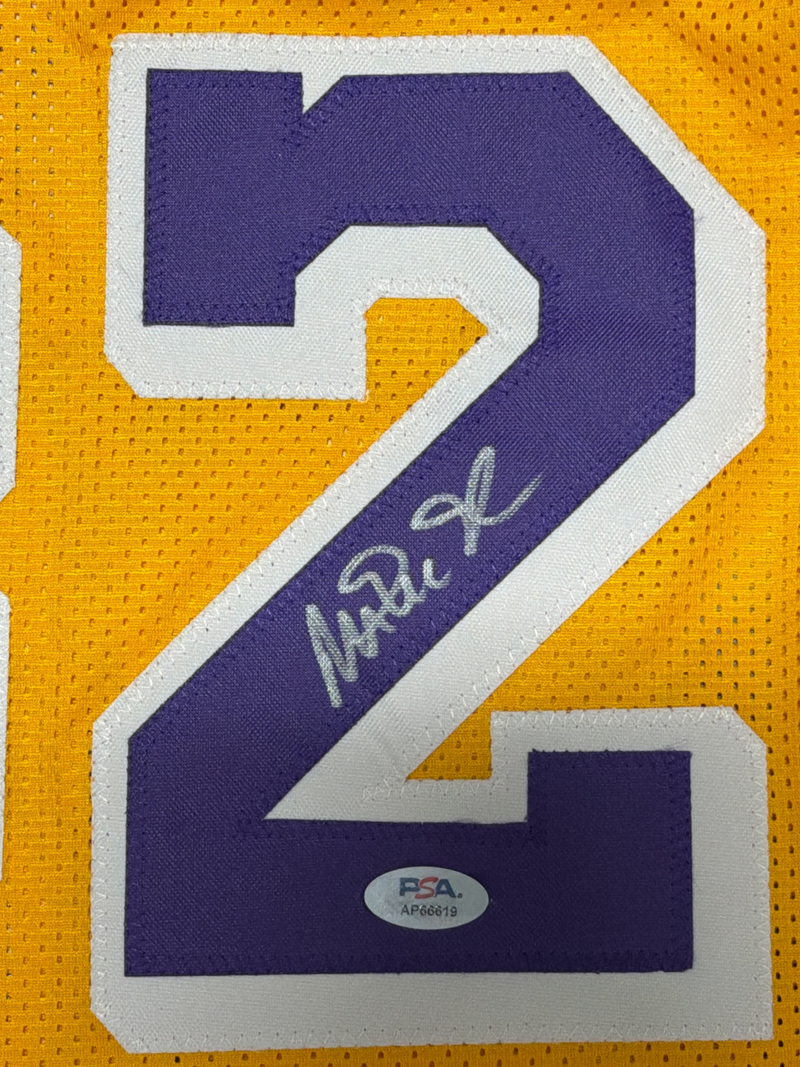 Magic Johnson Signed Autographed Los Angeles Lakers Custom Jersey PSA COA
