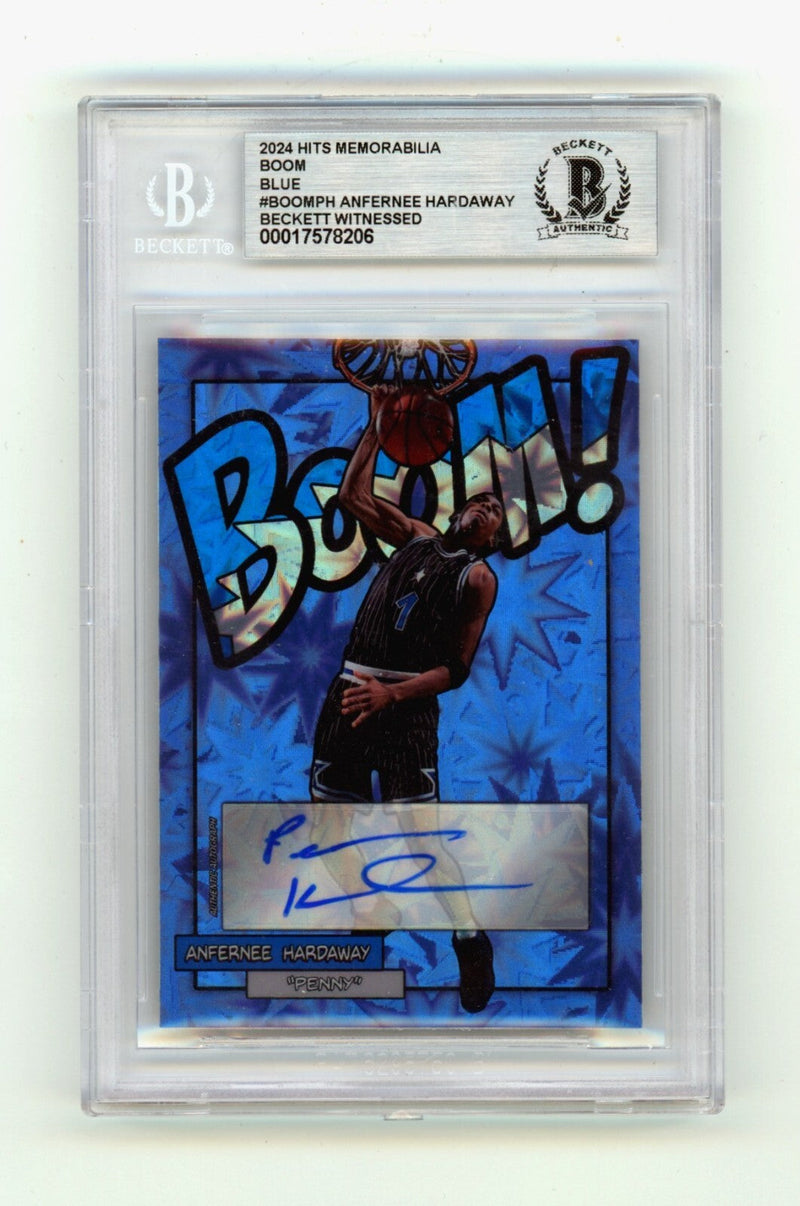 Anfernee Hardaway 2024 Hits Memorabilia BOOM Blue JSY # 1/5 Signed BGS BAS Auto