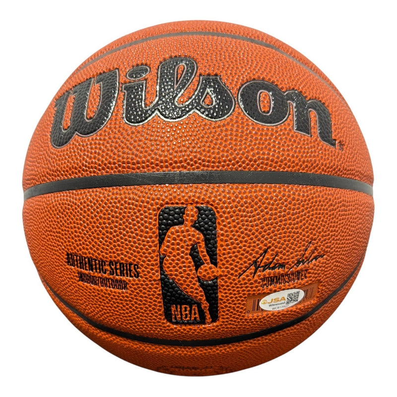 Latrell Sprewell Signed Wilson NBA Basketball w/ 4x All Star JSA Witness COA
