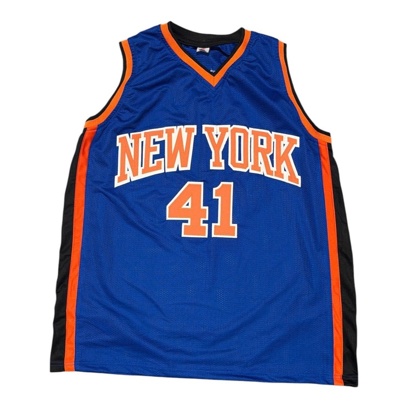 Glen Rice Signed Autographed New York Knicks Custom Jersey JSA Witness COA