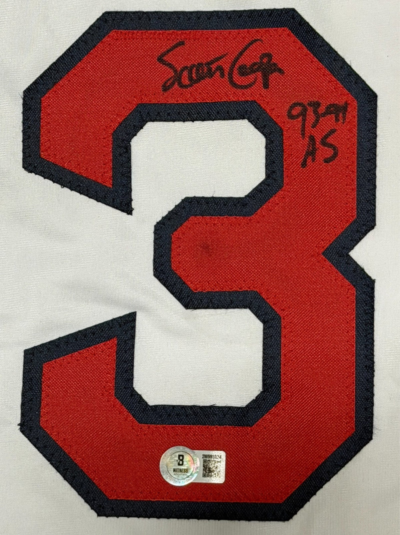 Scott Cooper Signed Red Sox Custom Jersey w/ 93-94 AS Beckett Witness BAS COA 3