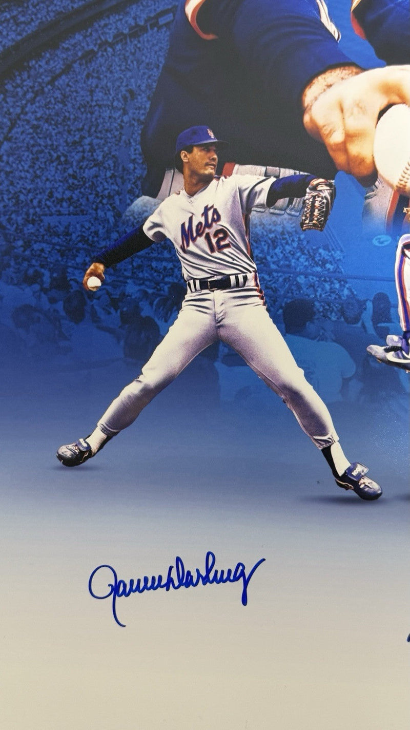 Gooden Darling Ojeda Fernandez Mets Starting 4 Signed 16x20 Photo Edit JSA W COA