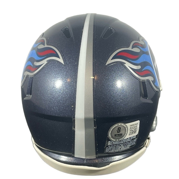 Tony Pollard Signed Tennessee Titans Speed Mini Helmet Beckett Witness BAS COA