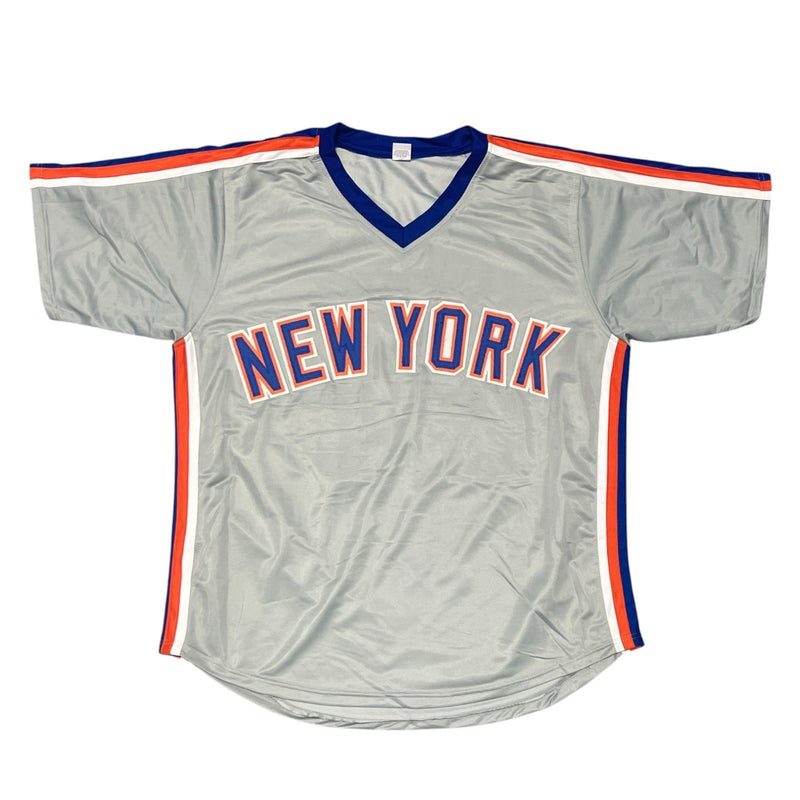 Howard "Hojo" Johnson Signed Mets Custom Jersey w/ 86 Champs Beckett Wit BAS COA