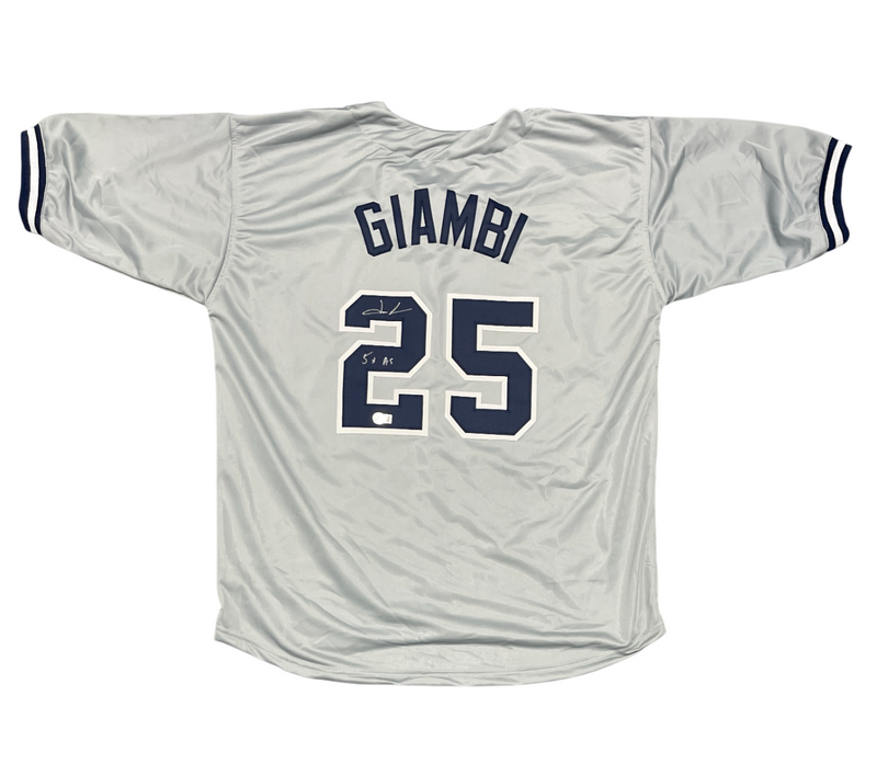 Jason Giambi Signed New York Yankees Custom Jersey w/ 5x AS Beckett BAS COA