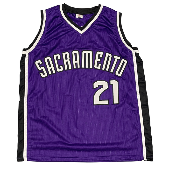 Vlade Divac Signed Sacramento Kings Custom Jersey Beckett Witness BAS COA