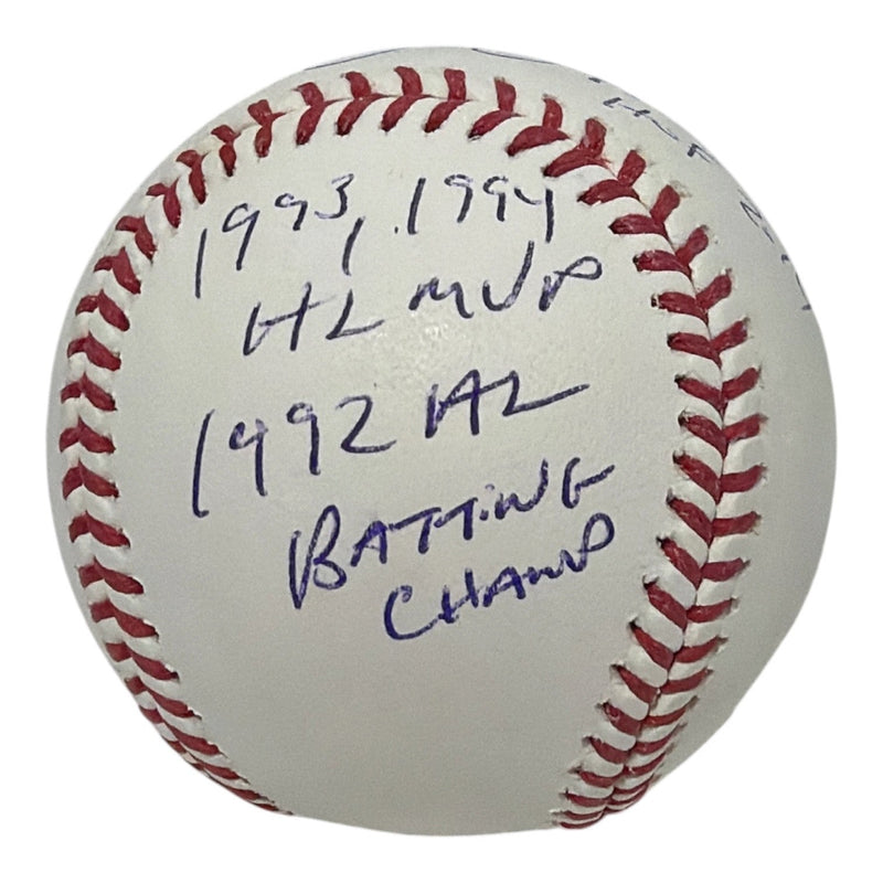 Frank Thomas Signed Autographed ROMLB Baseball w/ 5 Stat Insc JSA COA White Sox