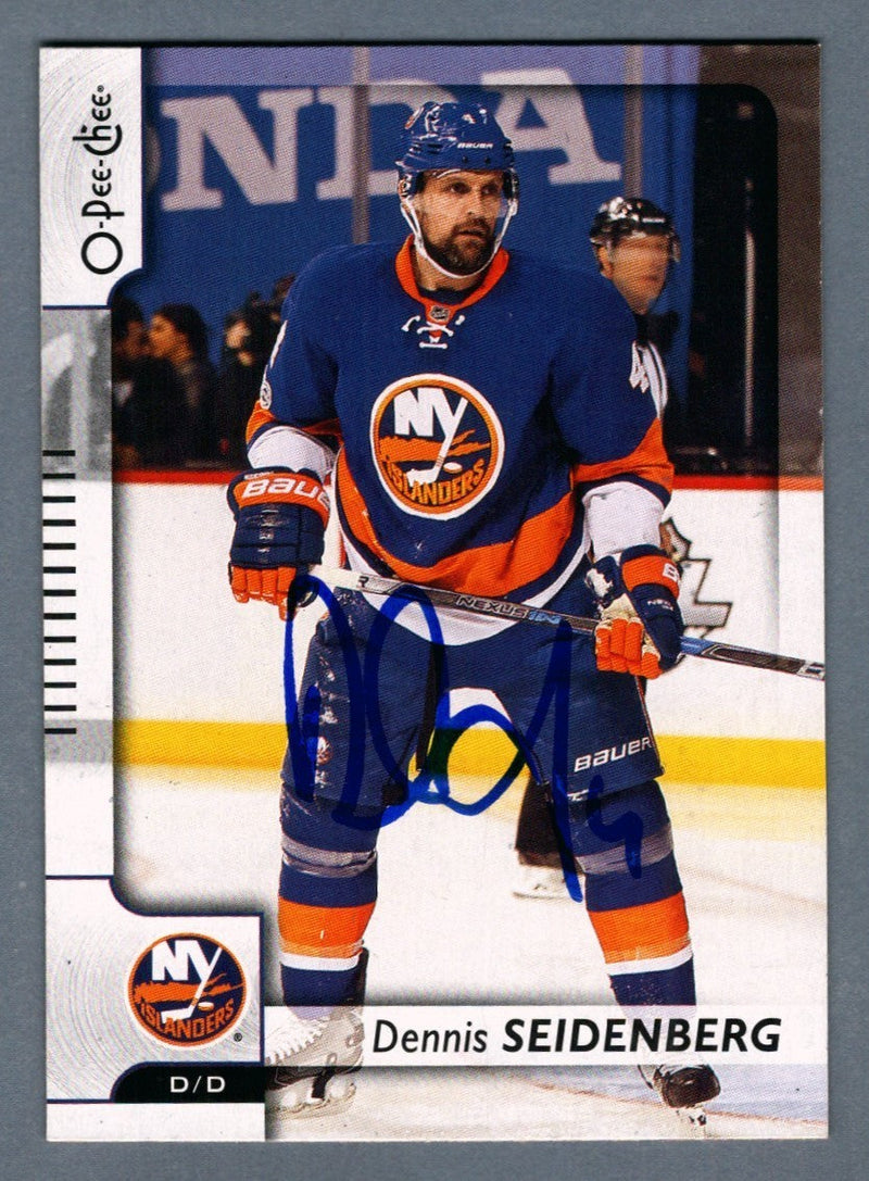 Dennis Seidenberg Signed 2017-18 O-Pee-Chee #443  LSCM COA NY Islanders