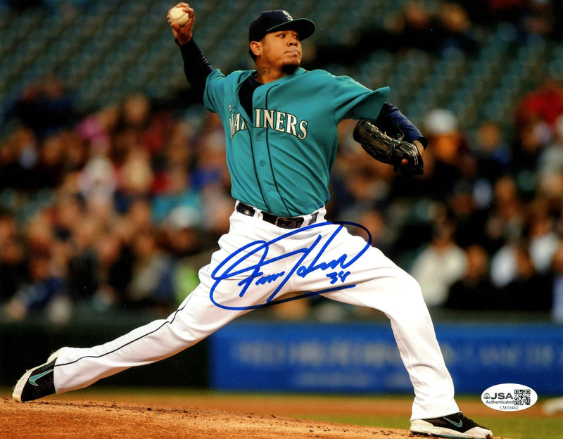 Felix Hernandez Signed Autographed Seattle Mariners 8x10 Photo JSA COA