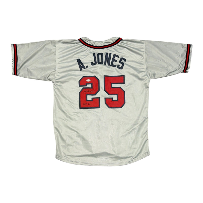 Andruw Jones Signed Autographed Atlanta Braves Custom Jersey w/ HOF 26 JSA COA