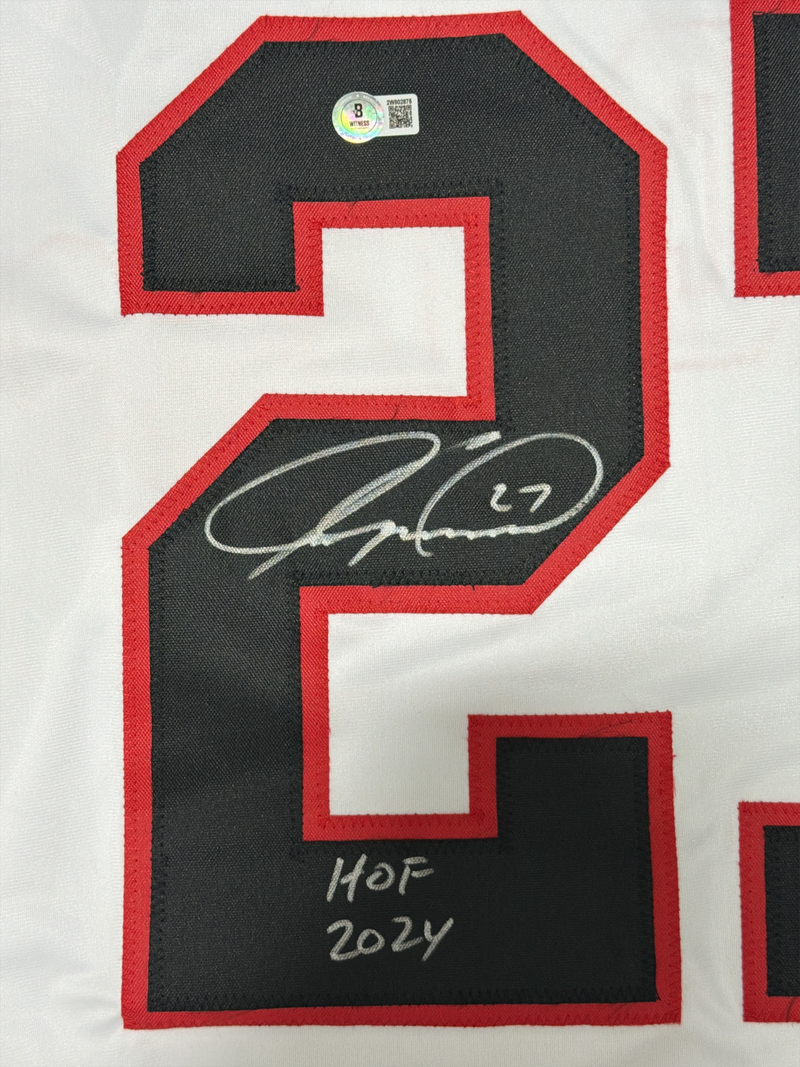 Jeremy Roenick Signed Blackhawks Custom Jersey w/ HOF 24 Beckett Witness BAS COA