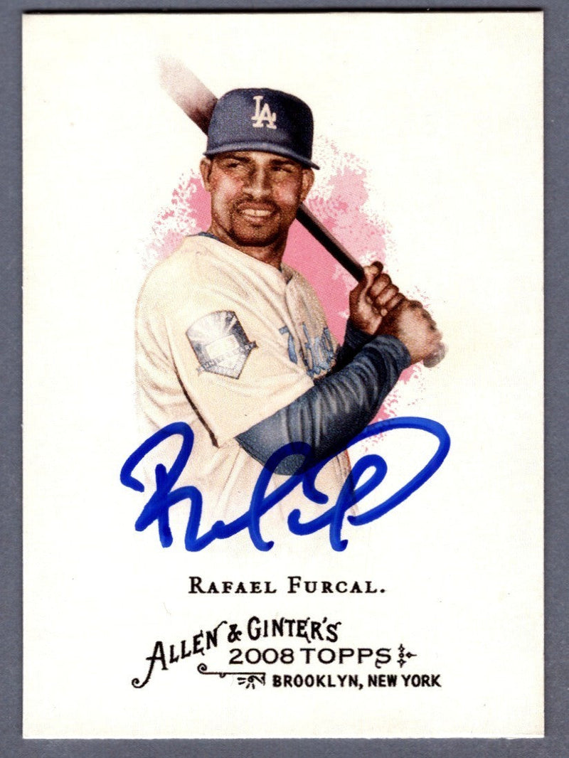 Rafael Furcal Signed 2008 Topps Allen & Ginter #299 LSCM COA Los Angeles Dodgers