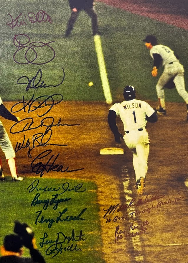New York Mets 1986 World Series 23 Auto Team Signed 16x20 Photo w/ Insc. JSA COA