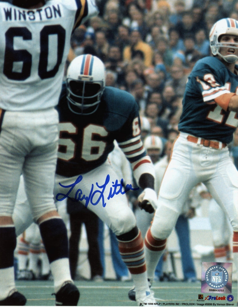 Larry Little Signed Autographed Miami Dolphins 8x10 Photo LSCM COA