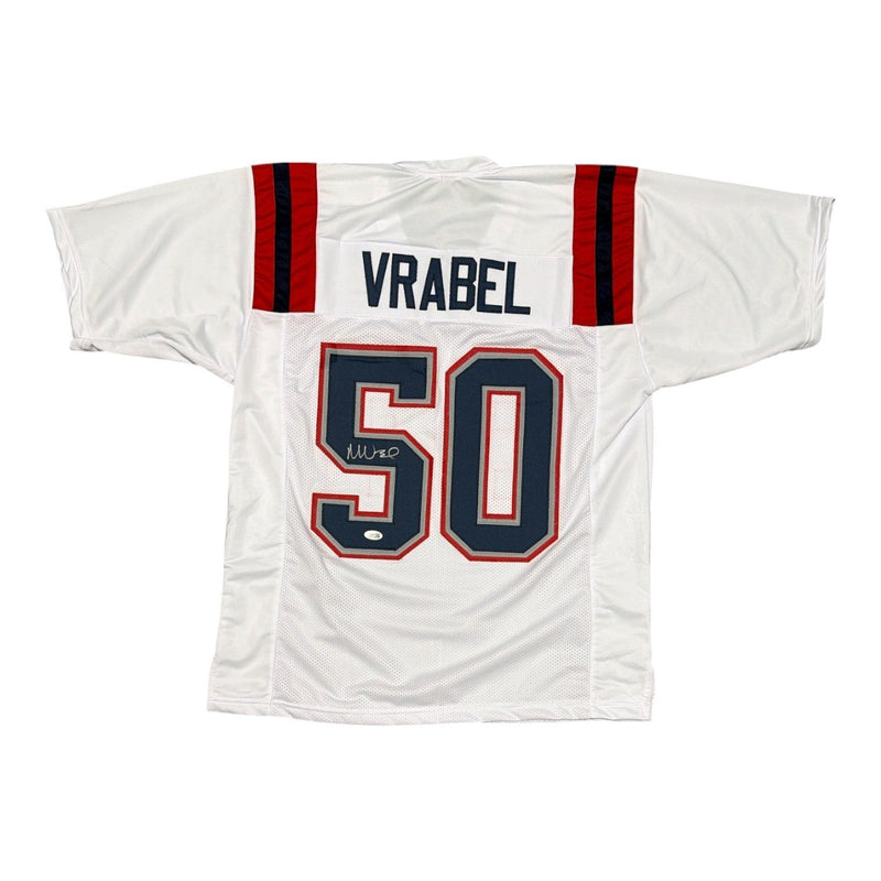 Mike Vrabel Signed New England Patriots White Custom Jersey JSA Witness COA